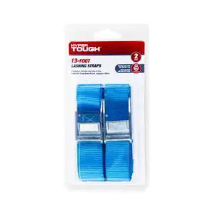 Hyper Tough 2Pack 13ft Cam Buckle Lashing Straps, AbrasionResistant Nylon TieDowns, 200lb WLL for LightDuty Cargo Securing Hyper Tough 2Pack 13ft Cam Buckle Lashing Straps, AbrasionResistant Nylon TieDowns, 200lb WLL for LightDuty Cargo Securing