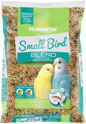 Pennington 3Lb Everyday Blend Small Bird Seed Mix, Vitamin A & Omega6 Fatty Acids for Parakeet, Canary and Finch Daily Nutrition Pennington 3Lb Everyday Blend Small Bird Seed Mix, Vitamin A & Omega6 Fatty Acids for Parakeet, Canary and Finch Daily Nutrition
