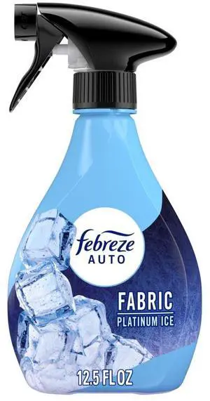 Febreze AUTO Car Fabric OdorFighting Spray, Platinum Ice Scent, 12.5floz, No Phthalates, Formaldehyde or Flammable Propellants for Vehicle Interiors Febreze AUTO Car Fabric OdorFighting Spray, Platinum Ice Scent, 12.5floz, No Phthalates, Formaldehyde or Flammable Propellants for Vehicle Interiors