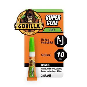 Gorilla Clear Super Glue Gel, 3 Gram Tube Gorilla Clear Super Glue Gel, 3 Gram Tube