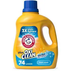 ARM & HAMMER Plus OxiClean Ultra Stain Fighters Liquid Laundry Detergent, Fresh Scent, 96.2floz, MultiAction Stain Removal for Household Laundry ARM & HAMMER Plus OxiClean Ultra Stain Fighters Liquid Laundry Detergent, Fresh Scent, 96.2floz, MultiAction Stain Removal for Household Laundry
