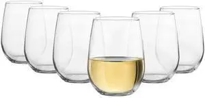 (4 pack) Mainstays Clear Stemless Wine Glass Set, 17 oz (4 pack) Mainstays Clear Stemless Wine Glass Set, 17 oz