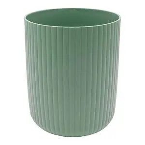 Mainstays 1.64 Gallon Ribbed Plastic Trash Can, Green Mainstays 1.64 Gallon Ribbed Plastic Trash Can, Green