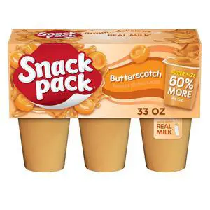 (4 pack) Snack Pack Super Size Butterscotch Pudding, Lunchbox Snacks, 5.5 oz Pudding Cups, 6 Count (4 pack) Snack Pack Super Size Butterscotch Pudding, Lunchbox Snacks, 5.5 oz Pudding Cups, 6 Count