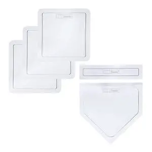Franklin Sports MLB Throw Down Rubber Baseball Base Set, 5 Piece, White Franklin Sports MLB Throw Down Rubber Baseball Base Set, 5 Piece, White