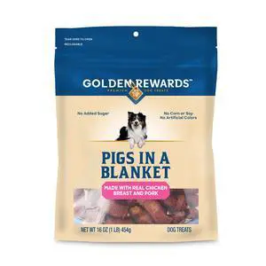 Golden Rewards Air- Dried Jerky Treats Pigs in a Blanket for Dogs, 16 oz Golden Rewards Air- Dried Jerky Treats Pigs in a Blanket for Dogs, 16 oz
