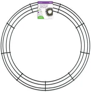 FloraCraft 18Inch Green Wire Wreath Form, PowderCoated Steel Frame for DIY Wreath Crafting FloraCraft 18Inch Green Wire Wreath Form, PowderCoated Steel Frame for DIY Wreath Crafting