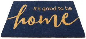 Mainstays Good To Be Home Coir Doormat, Navy, 18" × 30", Rectangular Entry Mat for Covered Doorways Mainstays Good To Be Home Coir Doormat, Navy, 18" × 30", Rectangular Entry Mat for Covered Doorways