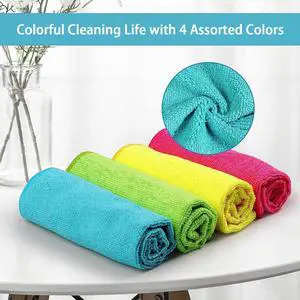 HOMEXCEL 12Pack Microfiber Cleaning Cloths, 11.5" × 11.5", LintFree StreakFree Reusable Rags for Home & Auto Cleaning HOMEXCEL 12Pack Microfiber Cleaning Cloths, 11.5" × 11.5", LintFree StreakFree Reusable Rags for Home & Auto Cleaning