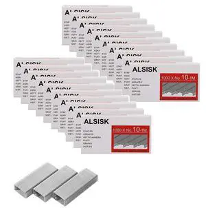 Alsisk No.10 Mini Staples 20000PCS Silver (Smaller than Standard Staples) Alsisk No.10 Mini Staples 20000PCS Silver (Smaller than Standard Staples)