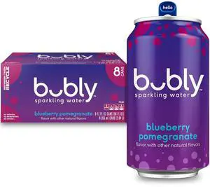 Bubly Sparkling Water, Blueberry Pomegranate, 12 Fl Oz Cans (8 Pack) Bubly Sparkling Water, Blueberry Pomegranate, 12 Fl Oz Cans (8 Pack)