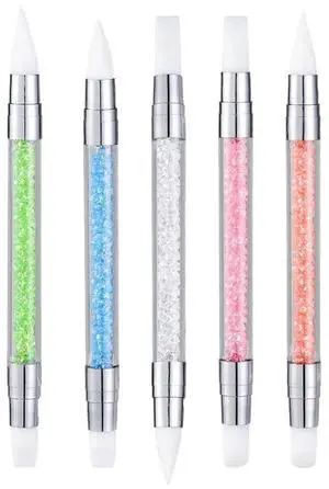 FULINJOY 5pcs Nail Sculpture Pen Dual Tipped Silicone Nail Tools Acrylic Pen & Brushes for Resin Foil Carving & Drawing Effects FULINJOY 5pcs Nail Sculpture Pen Dual Tipped Silicone Nail Tools Acrylic Pen & Brushes for Resin Foil Carving & Drawing Effects