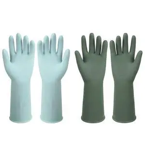 Rubber Gloves 2Pairs Reusable Non-Slip Long-lasting Kitchen Dishwashing Gloves Rubber Gloves 2Pairs Reusable Non-Slip Long-lasting Kitchen Dishwashing Gloves
