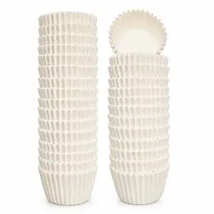 Non-stick 500 Count White Mini Cupcake Liners, Food-grade Greaseproof Parchment Baking Cups for Cupcakes, Muffins, Nuts Non-stick 500 Count White Mini Cupcake Liners, Food-grade Greaseproof Parchment Baking Cups for Cupcakes, Muffins, Nuts