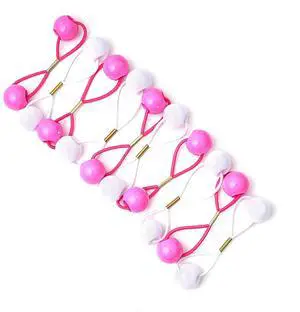 RED by Kiss 10 Pieces 16mm Ball Hair Ties, Bubble Ponytail Holders, Twin Bead Elastic Hair Accessories for Kids, Pink Assorted RED by Kiss 10 Pieces 16mm Ball Hair Ties, Bubble Ponytail Holders, Twin Bead Elastic Hair Accessories for Kids, Pink Assorted