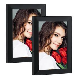 LBECUA 4x6 Black Wooden Picture Frame Set of 2 LBECUA 4x6 Black Wooden Picture Frame Set of 2