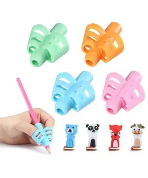 Mr. Pen Pencil Grips for Kids Handwriting, 4 Pack with 4 Clips, Colorful Mr. Pen Pencil Grips for Kids Handwriting, 4 Pack with 4 Clips, Colorful