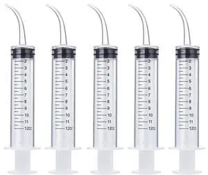 5-Pack Irrigation Dental Syringes with Measure Scale and Curved Tip for Wisdom Teeth, Oral Care, and Tonsil Stone Removal 5-Pack Irrigation Dental Syringes with Measure Scale and Curved Tip for Wisdom Teeth, Oral Care, and Tonsil Stone Removal