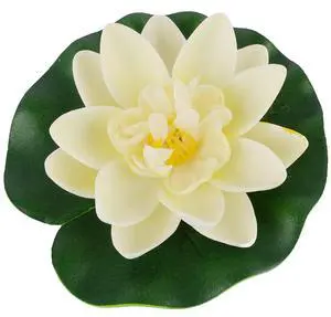 Jinshining White Artificial Floating Foam Lotus Flower with Water Lily Pad Ornaments for Patio Pond Pool Fish Tank Aquarium Home Garden Wedding Party Outdoor Dcor Jinshining White Artificial Floating Foam Lotus Flower with Water Lily Pad Ornaments for Patio Pond Pool Fish Tank Aquarium Home Garden Wedding Party Outdoor Dcor