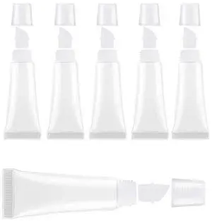 Quacc 6-Pack Empty Lip Gloss Tubes 8ml Clear Soft Mini Cosmetic Containers Refillable Squeeze Tubes for DIY Lip Gloss Balm Makeup Travel Toiletries Quacc 6-Pack Empty Lip Gloss Tubes 8ml Clear Soft Mini Cosmetic Containers Refillable Squeeze Tubes for DIY Lip Gloss Balm Makeup Travel Toiletries