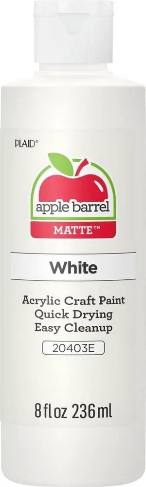 Apple Barrel 20403 White Acrylic Paint, 8 Ounce Apple Barrel 20403 White Acrylic Paint, 8 Ounce