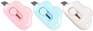 3 Pack Retractable Box Cutter, Adorable Cloud Tiny Letter Opener Envelope Slitter, 2.24x1.5x0.55inch, for Key Chain Pocket Bag 3 Pack Retractable Box Cutter, Adorable Cloud Tiny Letter Opener Envelope Slitter, 2.24x1.5x0.55inch, for Key Chain Pocket Bag
