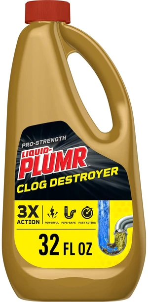 Liquid-Plumr Pro-Strength Full Clog Destroyer Drain Cleaner 32 fl oz Liquid-Plumr Pro-Strength Full Clog Destroyer Drain Cleaner 32 fl oz