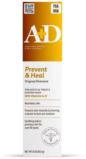 A+D Original Diaper Rash Ointment, 1.5oz Tube, Baby Skin Protectant with Lanolin and Petrolatum, Seals Out Wetness, Helps Prevent Diaper Rash A+D Original Diaper Rash Ointment, 1.5oz Tube, Baby Skin Protectant with Lanolin and Petrolatum, Seals Out Wetness, Helps Prevent Diaper Rash
