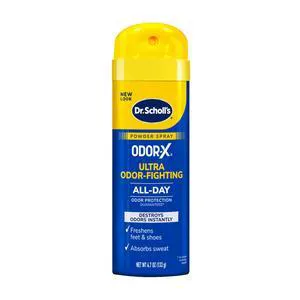 Dr. Scholl's Odor-X Odor-Fighting Spray-Powder, All-Day Odor Protection and Sweat Absorption Dr. Scholl's Odor-X Odor-Fighting Spray-Powder, All-Day Odor Protection and Sweat Absorption