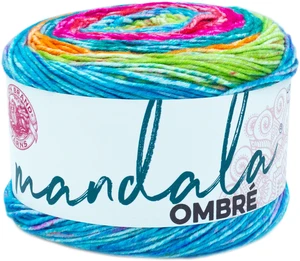 Lion Brand Mandala Ombre Happy Cake Medium Acrylic Multi-color Yarn Lion Brand Mandala Ombre Happy Cake Medium Acrylic Multi-color Yarn