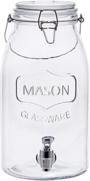 Mainstays 1gal Clear Glass Mason Jar Sun Tea Beverage Dispenser Mainstays 1gal Clear Glass Mason Jar Sun Tea Beverage Dispenser