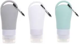 HomeSoGood 3Pcs Leakproof Silicone Refillable Squeezable Travel Tube with Keychain Hook for Cosmetic Toiletry Shampoo Sub-bottling Travel Bottle(60ml) HomeSoGood 3Pcs Leakproof Silicone Refillable Squeezable Travel Tube with Keychain Hook for Cosmetic Toiletry Shampoo Sub-bottling Travel Bottle(60ml)