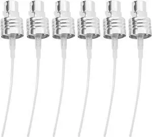 6 Pcs Silver Aluminum Essential Oil Perfume Spray Tops Fine Mist Pump Sprayer Tops Replacement with Tube for Cosmetic Spray Bottle 6 Pcs Silver Aluminum Essential Oil Perfume Spray Tops Fine Mist Pump Sprayer Tops Replacement with Tube for Cosmetic Spray Bottle