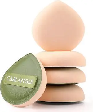 COOL-ANGLE Makeup Blender Sponges, Latex-Free, 5Pcs Medium Green | For Liquid Foundation And Powder, Wet Or Dry Application, Seamless Buildable Coverage, Reusable Soft Texture, Easy To Clean COOL-ANGLE Makeup Blender Sponges, Latex-Free, 5Pcs Medium Green | For Liquid Foundation And Powder, Wet Or Dry Application, Seamless Buildable Coverage, Reusable Soft Texture, Easy To Clean