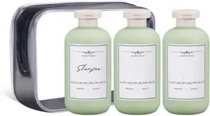 ASEVAT 6.7 oz Empty Squeeze Bottles for Shampoo, Travel Containers for Toiletries, Leak Proof Plastic Bottles with Caps, Refillable for Lotion, Cream and Liquids (3Pcs) ASEVAT 6.7 oz Empty Squeeze Bottles for Shampoo, Travel Containers for Toiletries, Leak Proof Plastic Bottles with Caps, Refillable for Lotion, Cream and Liquids (3Pcs)