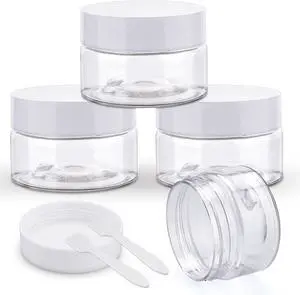 Cosywell Travel Jars Containers Plastic Cream Jars 1oz 4 Pack Clear | For Toiletries, Empty Lotion, Leak-proof, TSA Approved Bottles Accessories, Hard Sealed Lids for Cosmetic Makeup Face Cream Cosywell Travel Jars Containers Plastic Cream Jars 1oz 4 Pack Clear | For Toiletries, Empty Lotion, Leak-proof, TSA Approved Bottles Accessories, Hard Sealed Lids for Cosmetic Makeup Face Cream