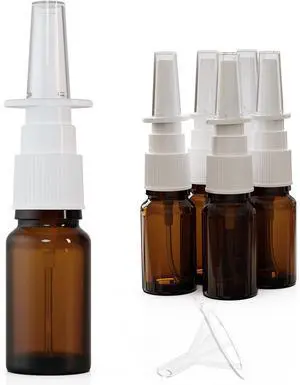 6 Pack 10ml Glass Nasal Spray Bottles Mist Sprayer, Travel Sized Empty Refillable Sprayers Nasal Cleanser, With Funnels (10ml (6pcs)) 6 Pack 10ml Glass Nasal Spray Bottles Mist Sprayer, Travel Sized Empty Refillable Sprayers Nasal Cleanser, With Funnels (10ml (6pcs))