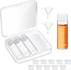 Baderke 4 Pcs Liquid Medicine Travel Container, Clear,15ml | Scale Glass Liquid Container, Leak-proof, Small Single Dose Medicine Bottle, Dispenser and Leak-proof Plug, Travel Essentials Baderke 4 Pcs Liquid Medicine Travel Container, Clear,15ml | Scale Glass Liquid Container, Leak-proof, Small Single Dose Medicine Bottle, Dispenser and Leak-proof Plug, Travel Essentials