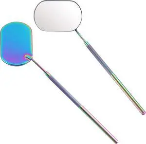 Pretty memory Large Lash Mirror, Stainless Steel Eyelash Makeup Mirror for Lash Extension Supplies (Rainbow Color) Pretty memory Large Lash Mirror, Stainless Steel Eyelash Makeup Mirror for Lash Extension Supplies (Rainbow Color)