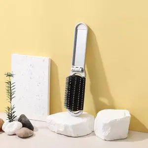 Foldable Hair Brush with Mirror, Portable Travel Brush - Compact Pocket-Size Folding Detangling Comb for Women Men, Gym, Travel, Purse, Swimming (Anti-Static, Wet/Dry Hair, Massage Bristles) Foldable Hair Brush with Mirror, Portable Travel Brush - Compact Pocket-Size Folding Detangling Comb for Women Men, Gym, Travel, Purse, Swimming (Anti-Static, Wet/Dry Hair, Massage Bristles)