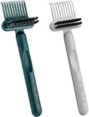 2 Pack Hair Brush Cleaning Tool, 2-in-1 Cleaner Tool, Portable Cleaning Tool Set for Brush Comb Keyboard, Remover Rake for Removing Hair Dust, Home and Salon Use(Green&Grey) 2 Pack Hair Brush Cleaning Tool, 2-in-1 Cleaner Tool, Portable Cleaning Tool Set for Brush Comb Keyboard, Remover Rake for Removing Hair Dust, Home and Salon Use(Green&Grey)