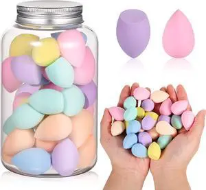40 Pcs Mini Makeup Sponges, Multi-Color, Latex-Free, with Case | Professional foundation beauty sponges, wet & dry use, soft for concealer and foundation, precise for eyes, nose 40 Pcs Mini Makeup Sponges, Multi-Color, Latex-Free, with Case | Professional foundation beauty sponges, wet & dry use, soft for concealer and foundation, precise for eyes, nose