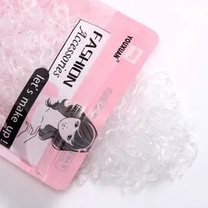 Youxuan 1000-Pack Elastic Hair Ties Non-slip Rubber Hair Bands for Girls, Clear Youxuan 1000-Pack Elastic Hair Ties Non-slip Rubber Hair Bands for Girls, Clear