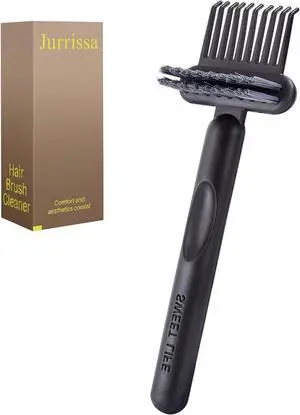 Hair Brush Comb Cleaning Tool Comb,2-in-1 Hair Brush Cleaner Tool, Portable Remover Rake for Removing Hair Dust, Home and Salon Use (Black) Hair Brush Comb Cleaning Tool Comb,2-in-1 Hair Brush Cleaner Tool, Portable Remover Rake for Removing Hair Dust, Home and Salon Use (Black)