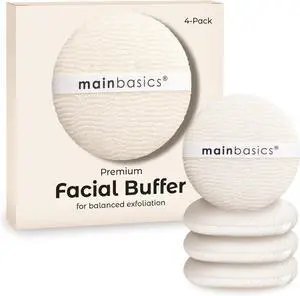 MainBasics Face Scrubber Exfoliator Pads 4-Pack | Exfoliating, Facial Cleansing, Buffing Sponge MainBasics Face Scrubber Exfoliator Pads 4-Pack | Exfoliating, Facial Cleansing, Buffing Sponge