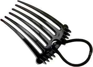 Black Bandette Comb, Comb with Elastic Band,Ponytail Bump It Up Volume Inserts Combs Fluffy Hair Comb Hair Styling Tool with Elastic Rubber Band Hair Combs Black Bandette Comb, Comb with Elastic Band,Ponytail Bump It Up Volume Inserts Combs Fluffy Hair Comb Hair Styling Tool with Elastic Rubber Band Hair Combs