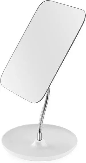 LFOYOU Table Vanity Mirror with Stand - Makeup Mirror for Desk - Adjustable Flexible Gooseneck, 360°Rotation Folding Portable Bathroom Shaving Cosmetic Mirror Square LFOYOU Table Vanity Mirror with Stand - Makeup Mirror for Desk - Adjustable Flexible Gooseneck, 360°Rotation Folding Portable Bathroom Shaving Cosmetic Mirror Square