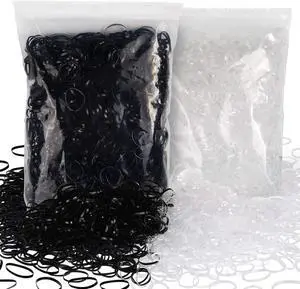 YGDZ 4000pcs Hair Rubber Bands, Clear Black Elastic Hair Ties Toddlers Girls Baby Hair Elastics Mini Small Braids Rubber Bands(Black+Clear) YGDZ 4000pcs Hair Rubber Bands, Clear Black Elastic Hair Ties Toddlers Girls Baby Hair Elastics Mini Small Braids Rubber Bands(Black+Clear)