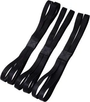 Shappy 3 Pieces Double-Straps Sport Headbands Elastic Hairband Non-Slip Sweatband for Women or Men(Black) Shappy 3 Pieces Double-Straps Sport Headbands Elastic Hairband Non-Slip Sweatband for Women or Men(Black)