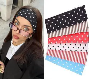 Leeven Polka Dot Headband for Women 6 Pack Non Slip Soft Elastic Floral Hairbands Soft Fabric Stripe Head Bands for s Heart Headbands Leeven Polka Dot Headband for Women 6 Pack Non Slip Soft Elastic Floral Hairbands Soft Fabric Stripe Head Bands for s Heart Headbands